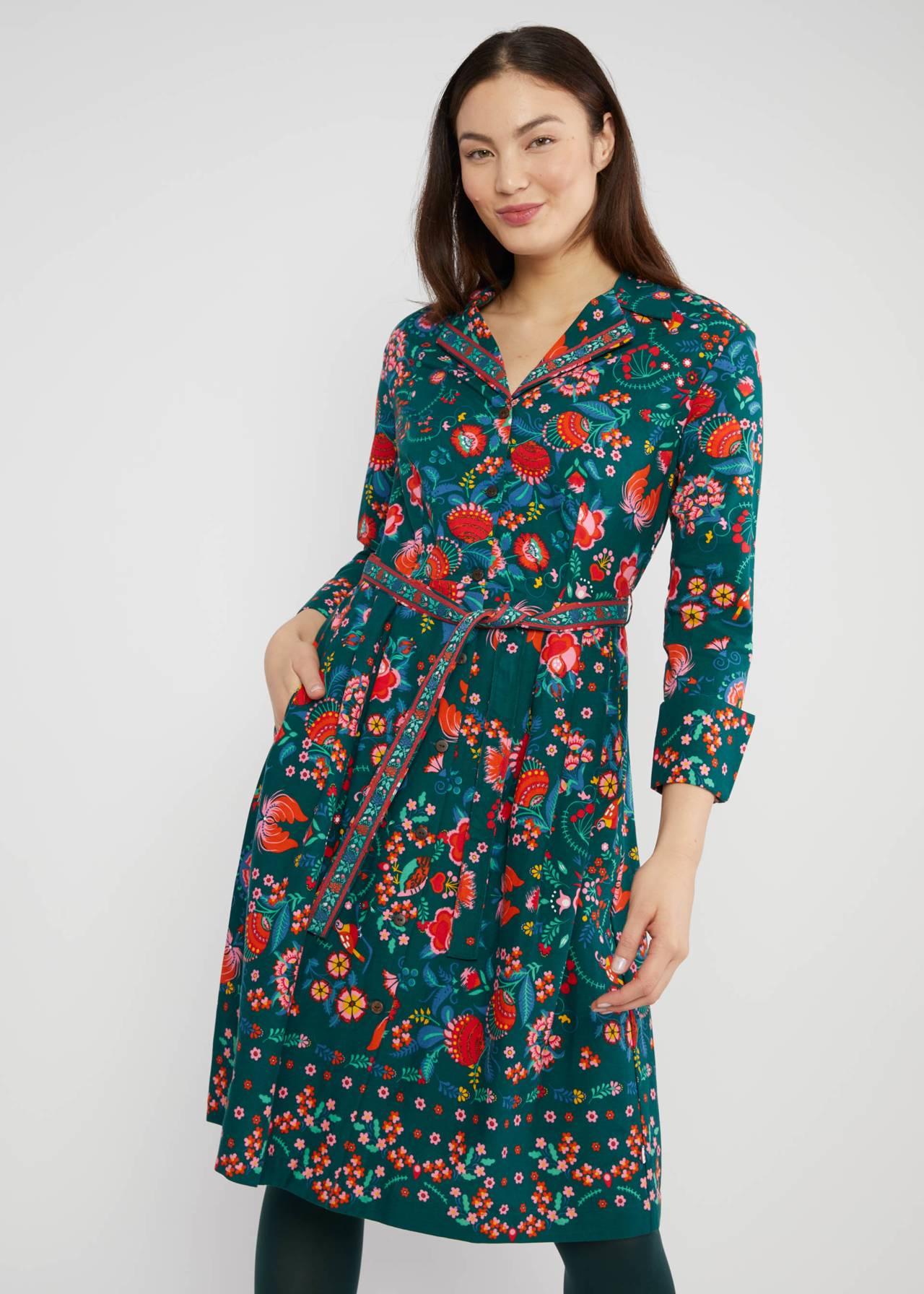 Blusenkleid Zauberknopf und Kragen