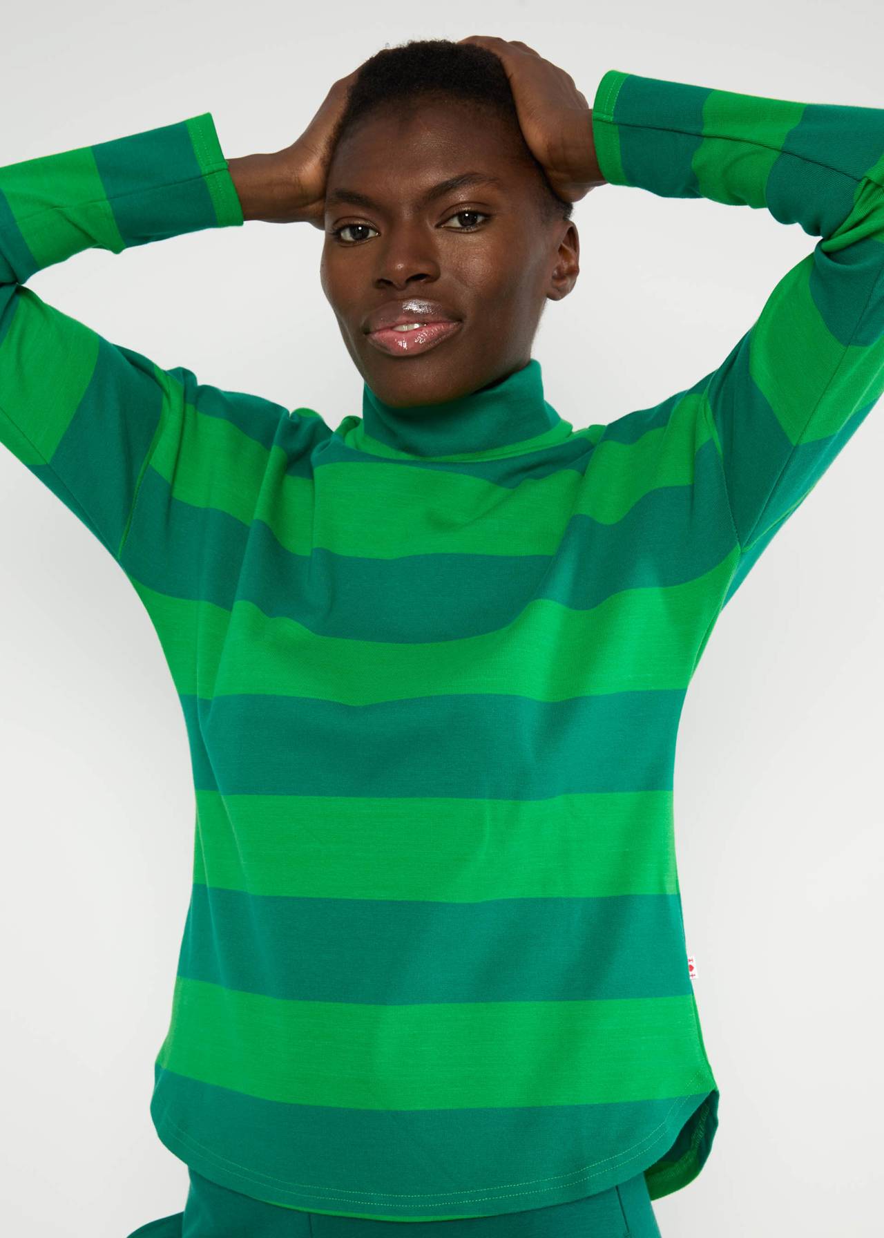 Shirt Stereo Rainbow Turtle Grün