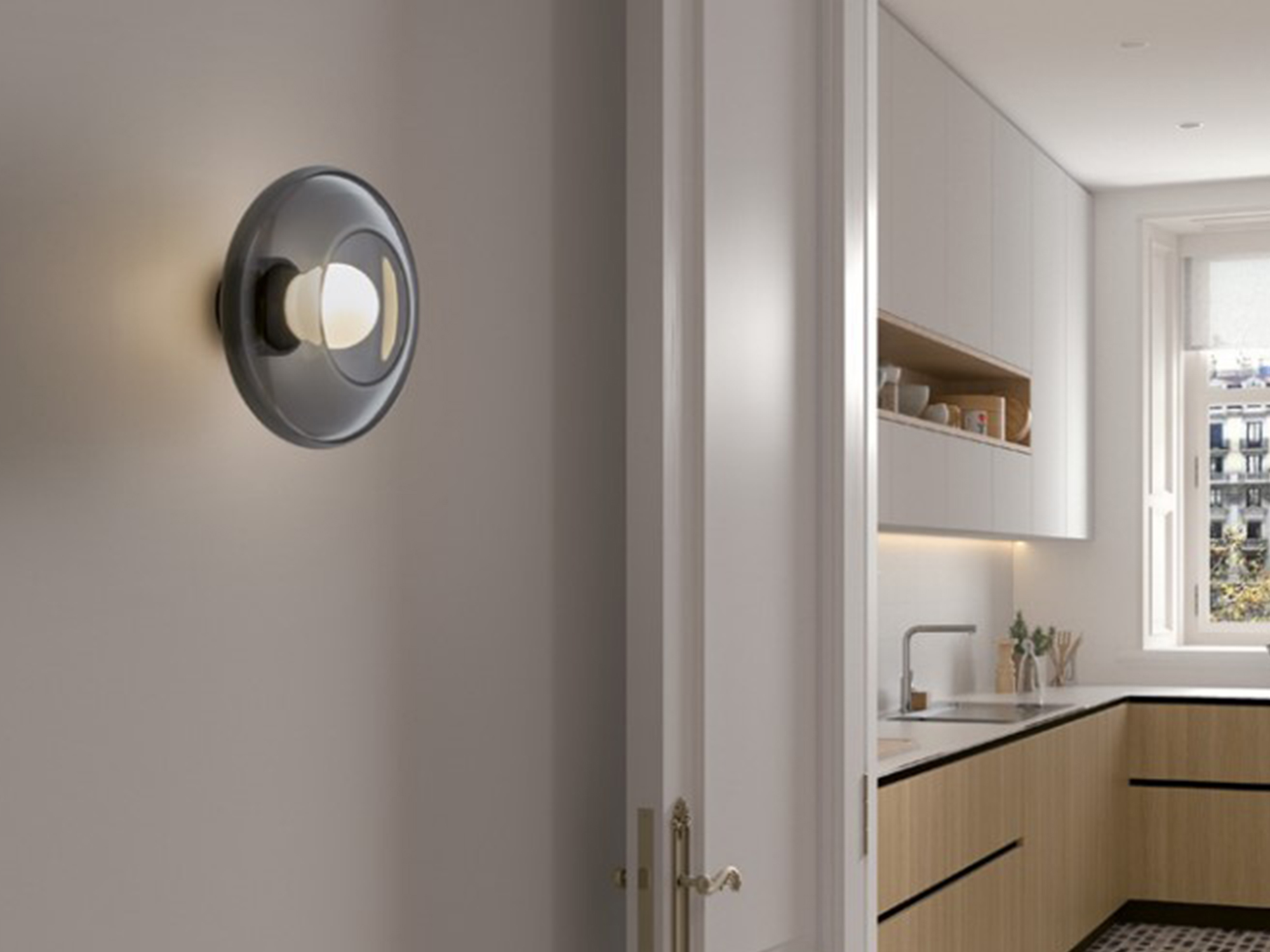 stylish glass wall light
