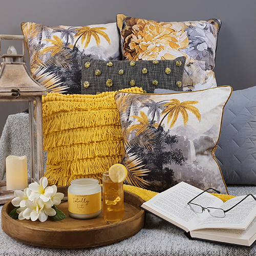 Bright cushions & throws
