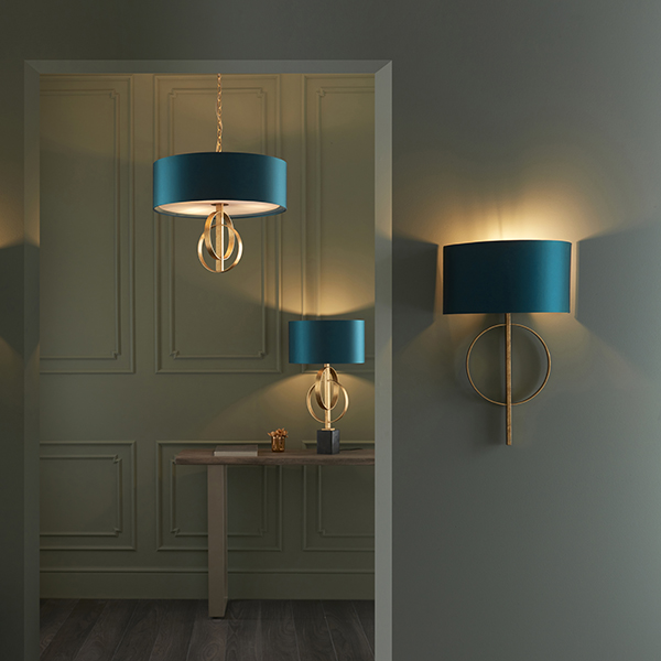 Blue shade gold motif lighting range 