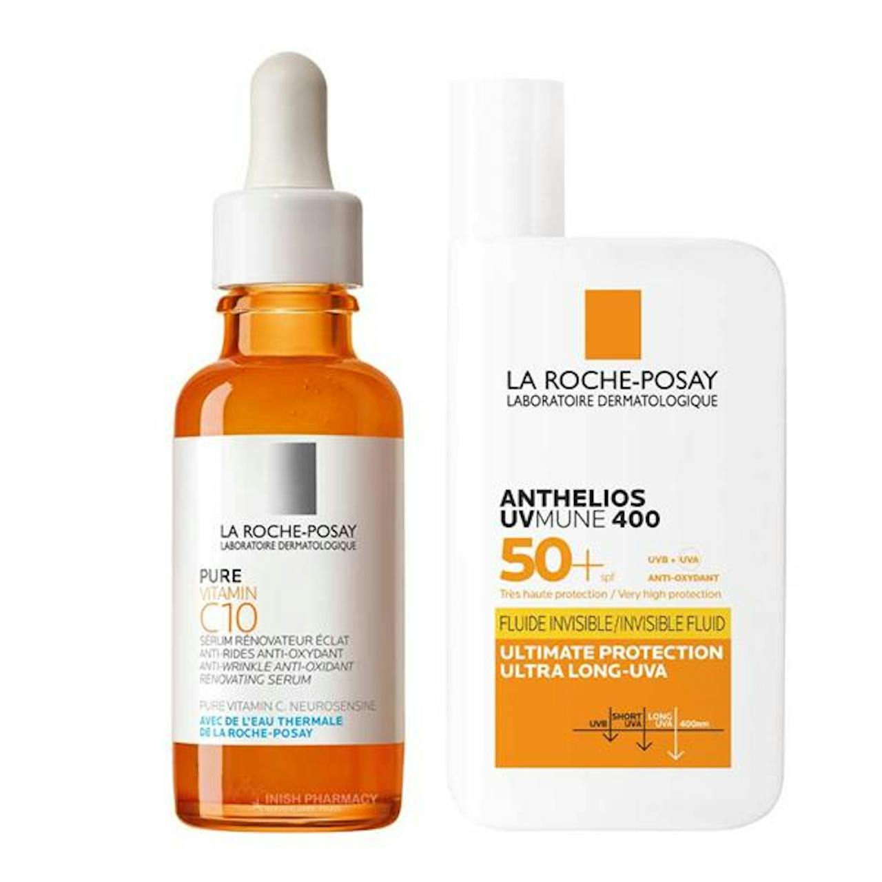 La Roche Posay Brighten & Protect Bundle - Pure Vitamin C10 Serum + Anthelios UVMUNE 400 SPF50+