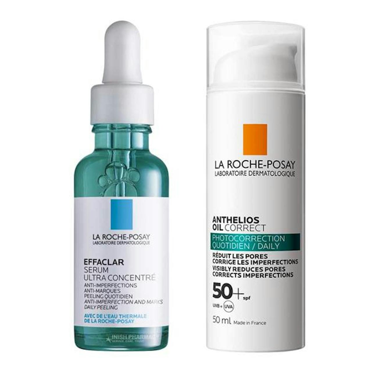 La Roche Posay Anti-Blemish & Protect Bundle - Effaclar Serum + Anthelios Oil Correct SPF50