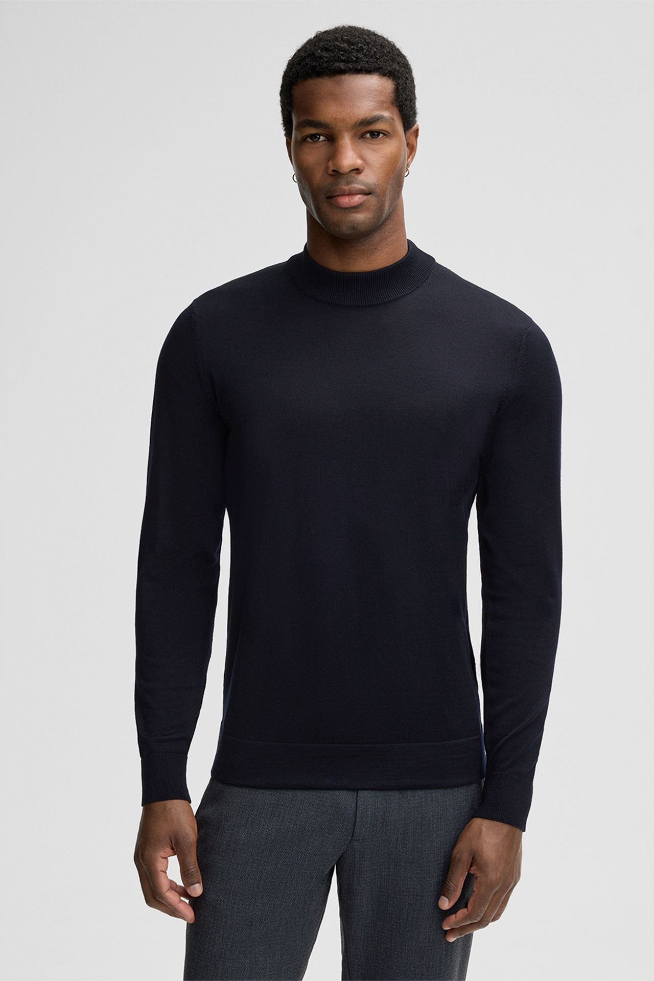 Pull-over en laine vierge Marek, navy