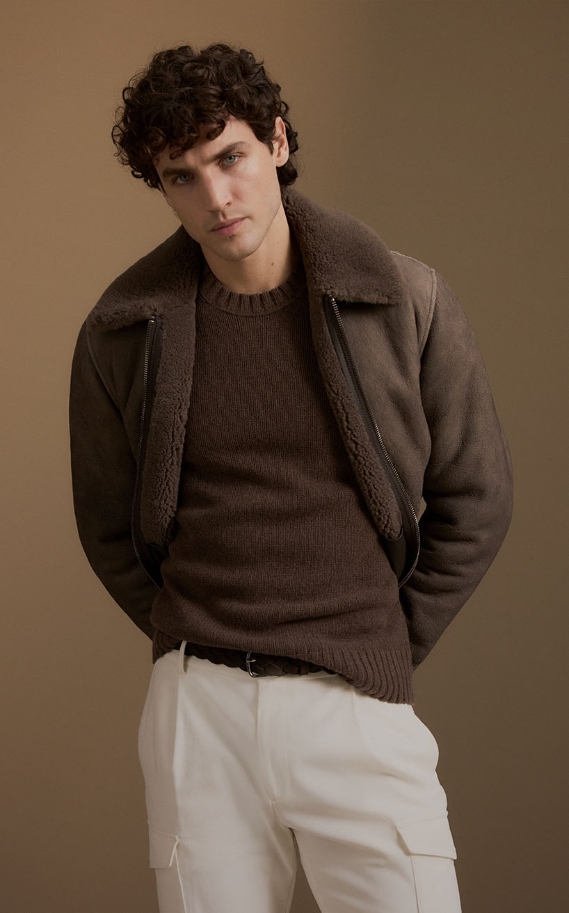 windsor men knitwear brown