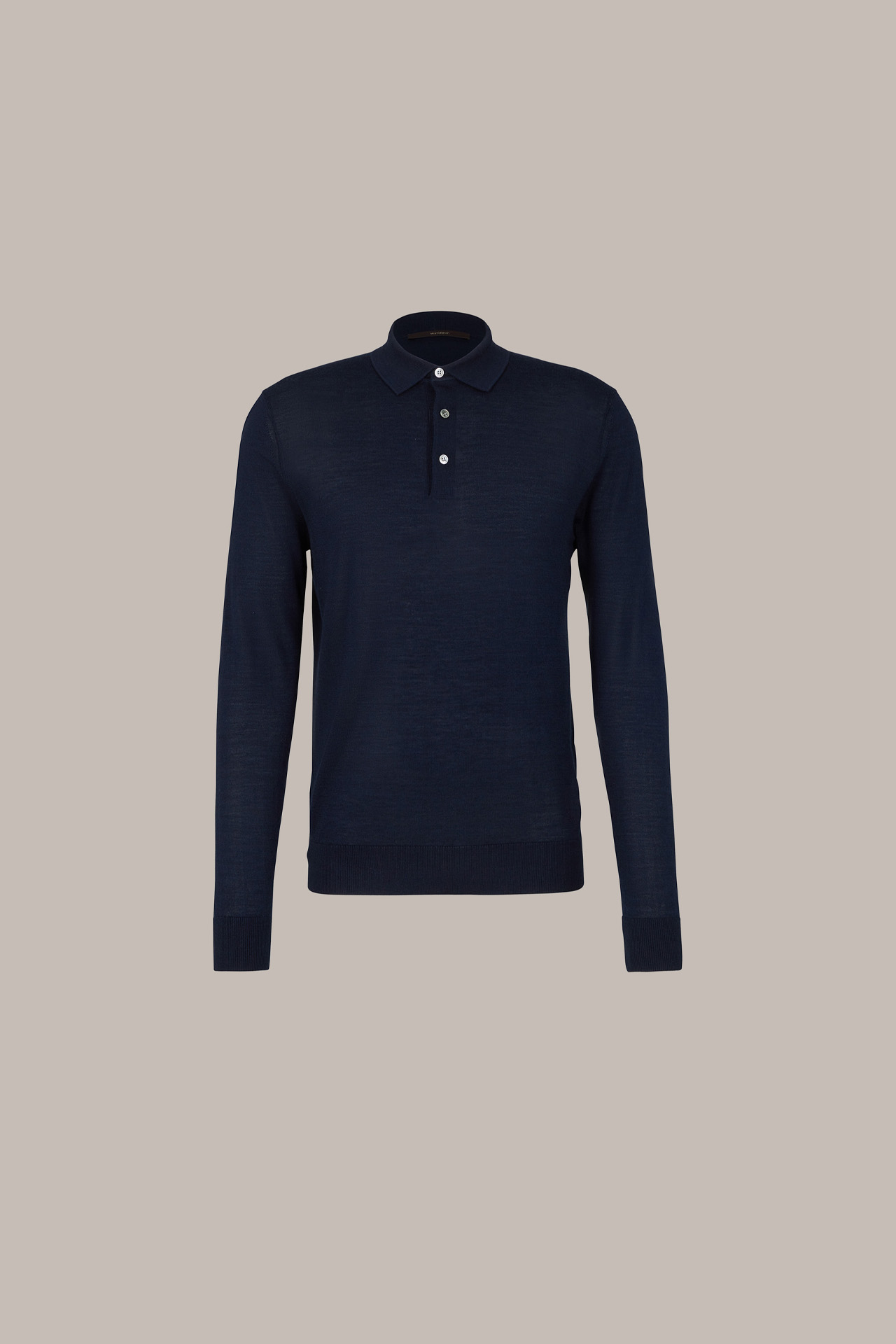 Nando Knitwear Polo with Silk and Cashmere in Navy