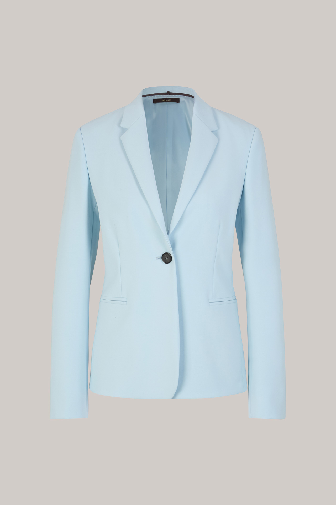 Crêpe-Blazer in Hellblau