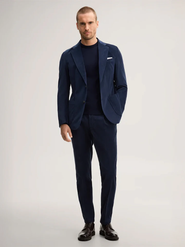 Windsor Men Cashmere Crew Neck Sweater in Navy