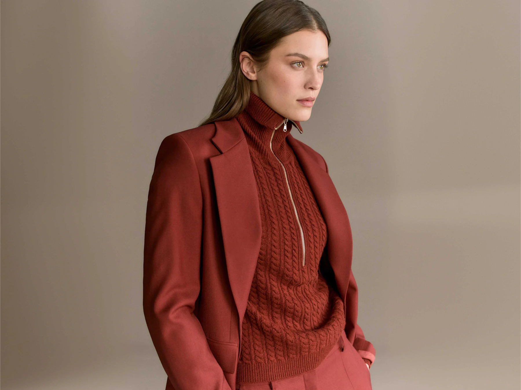 Windsor women red cashmere sweater