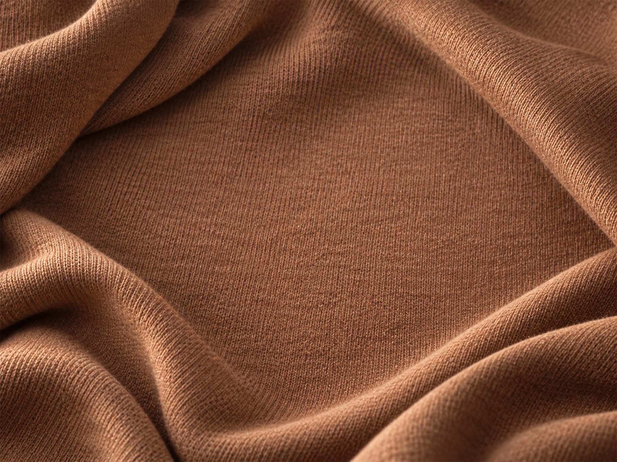 Natürliche Baumwolle in warmem Terrakotta-Beige
