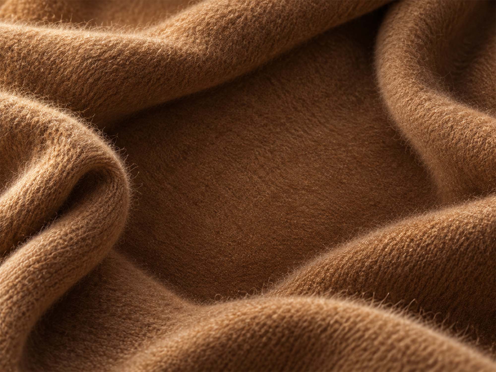 Weicher Cashmere-Strick in einem warmen Camelton