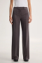Schurwoll-Nadelstreifen-Flanell Marlene-Hose in Braun