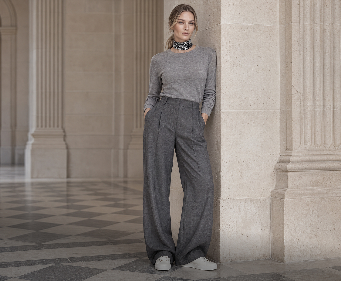 windsor Damen in einer besonders weiten, fließenden Marlene-Hose