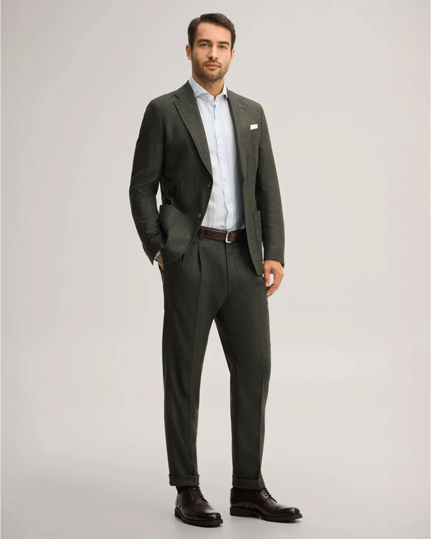windsor herren anzug in oliv
