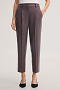 windsor Damen Schurwoll-Nadelstreifen-Flanell Karotten-Hose in Braun