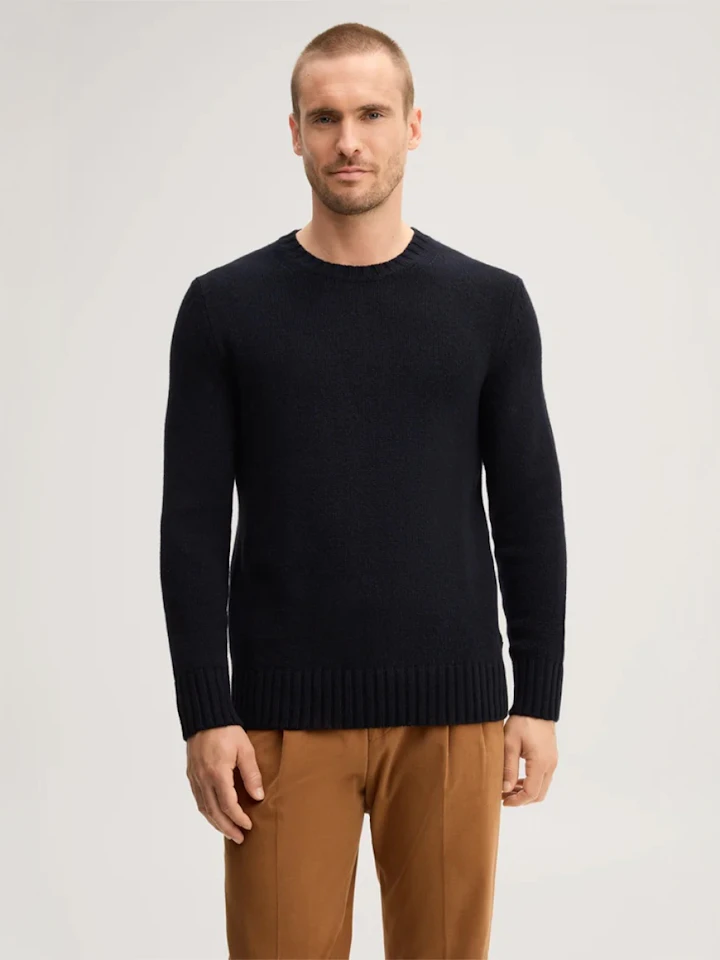 windsor herren Cashmere-Strick-Pullover in Navy