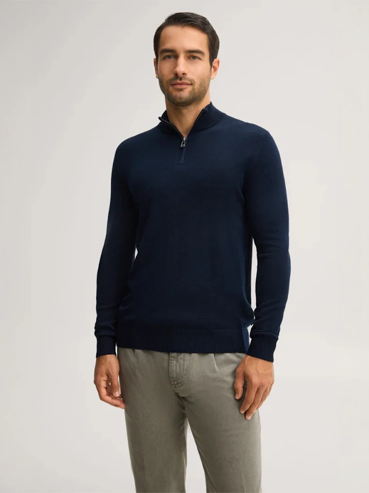 windsor. Herren Woll-Troyer mit Cashmere und Seide in Navy
