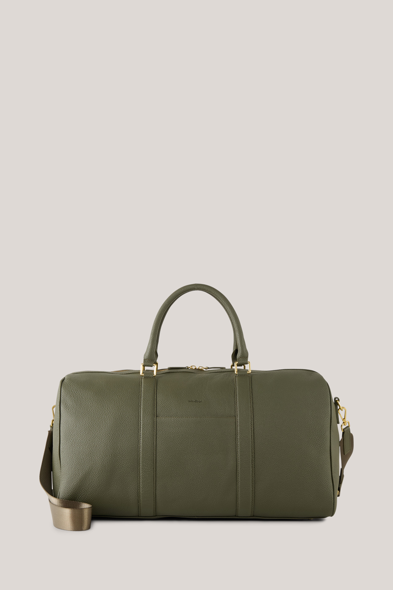 Weekender aus Nappaleder in Oliv