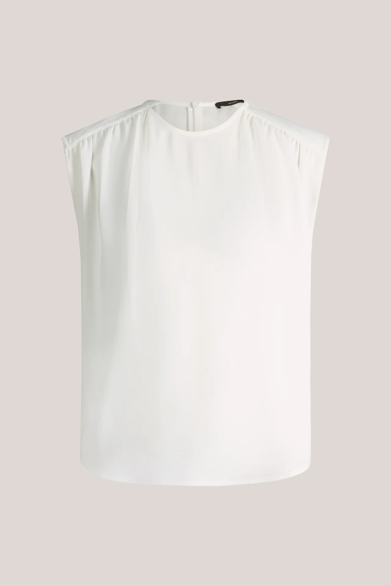 Crepe-Blusen-Top in Ecru