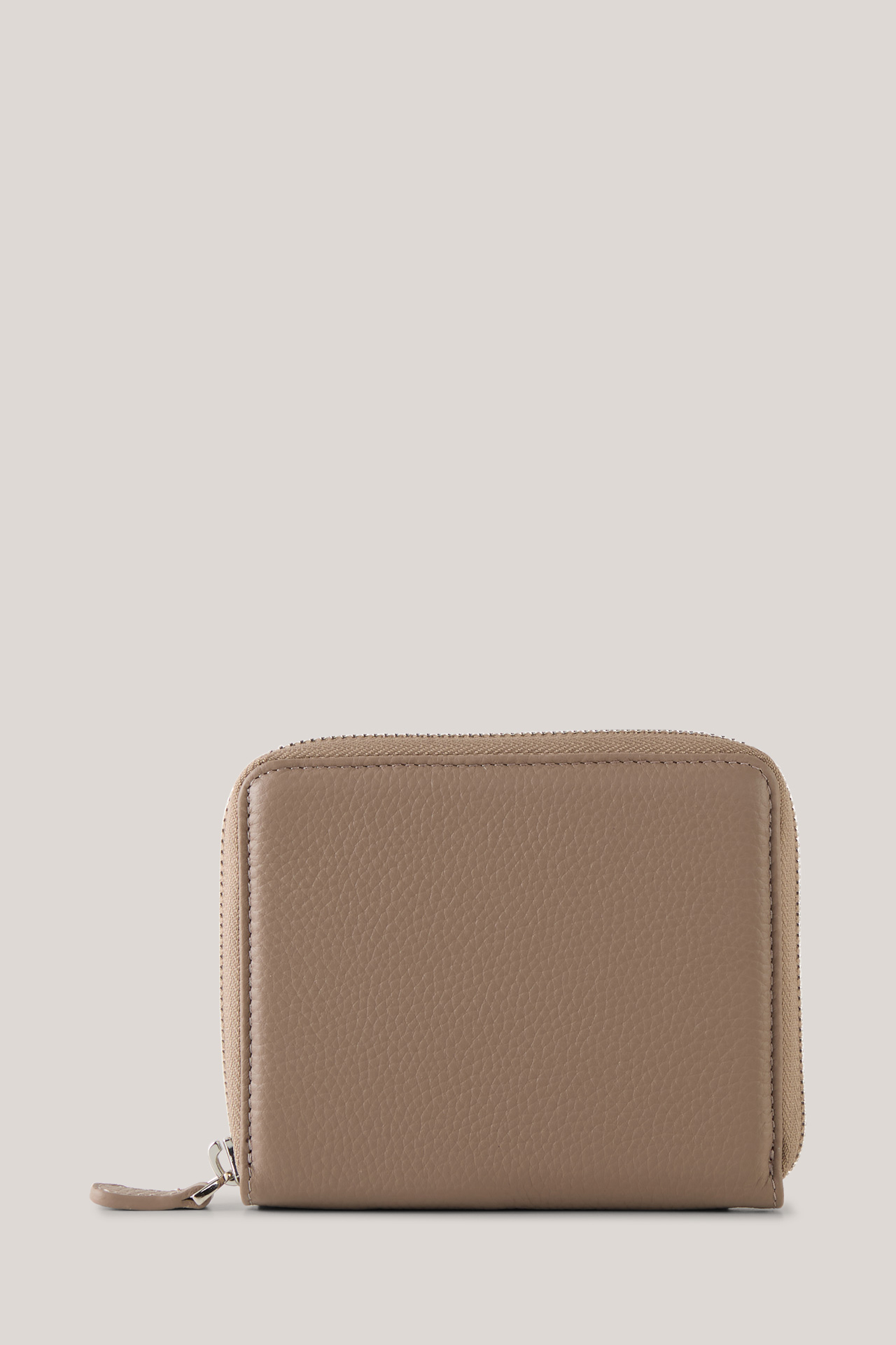 Geldbörse aus Nappaleder in Taupe