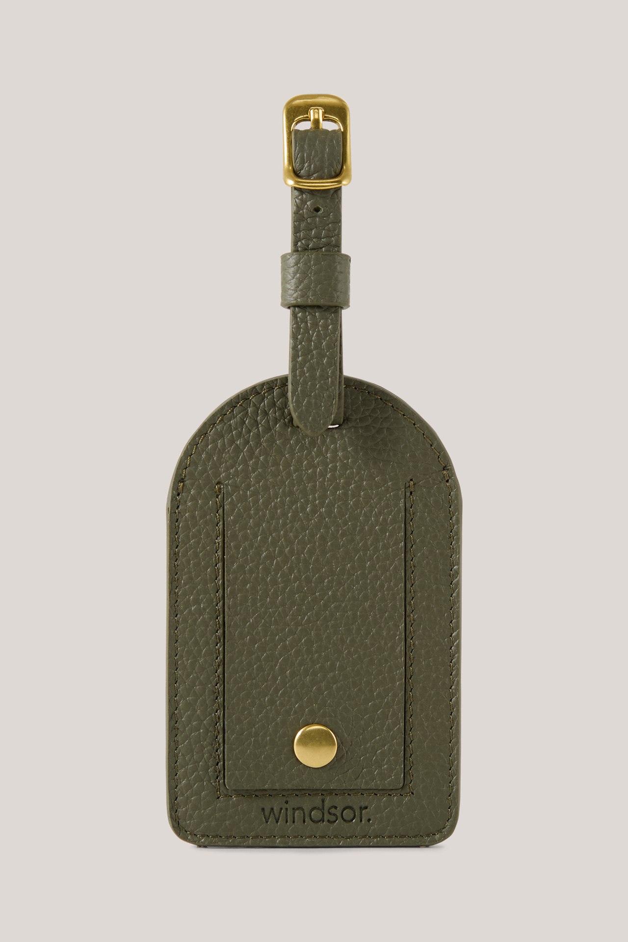 Kofferanhänger aus Nappaleder in Oliv