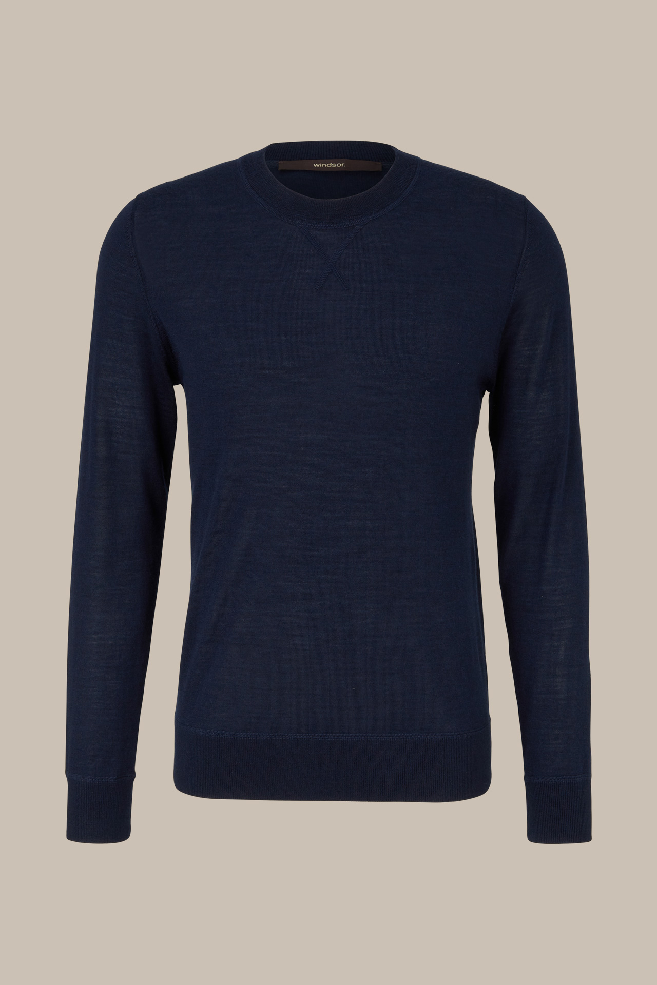 Nando Knitted Sweater with Silk and Cashmere in Navy