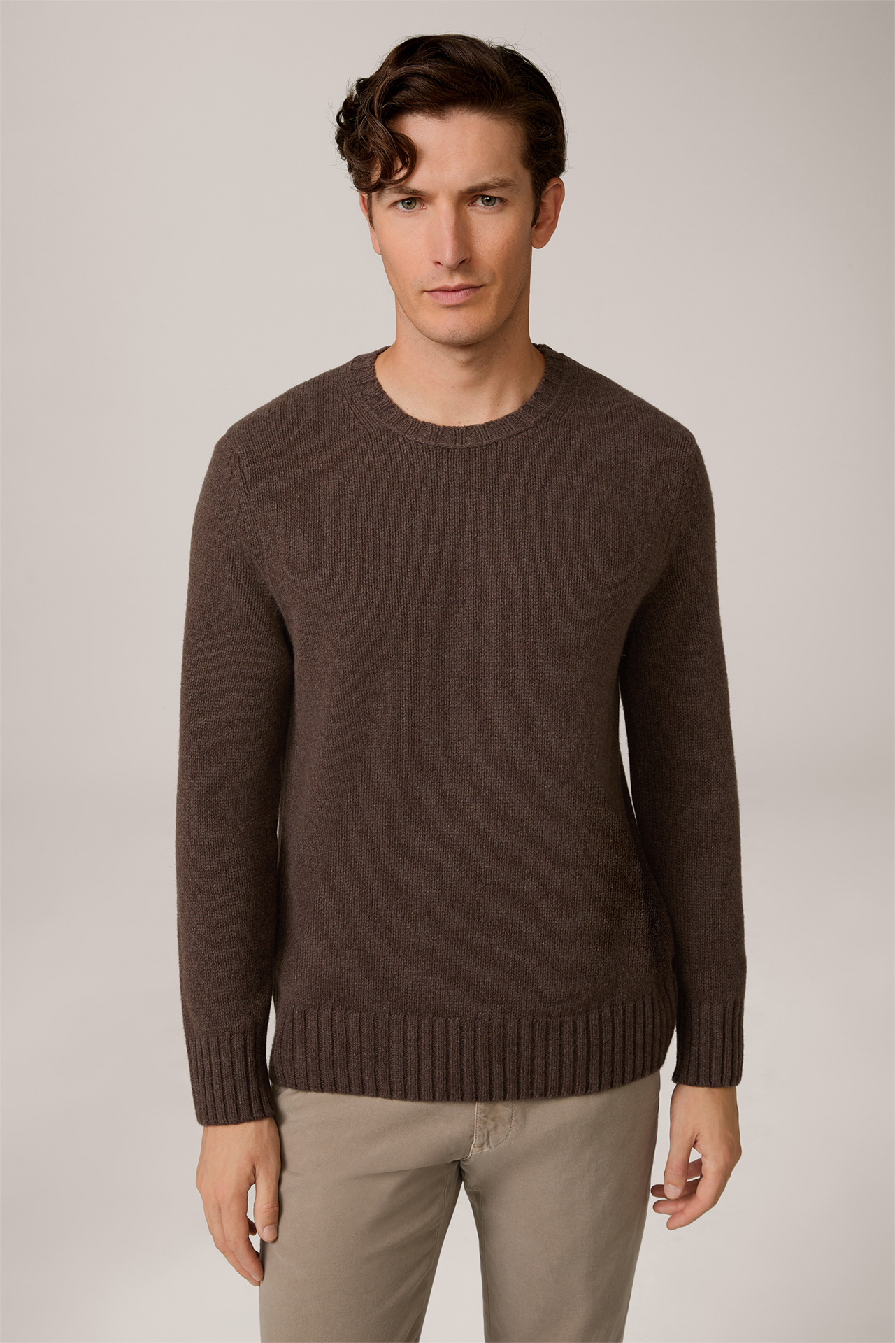 Cashmere-Strick-Pullover Ecosio in Taupe