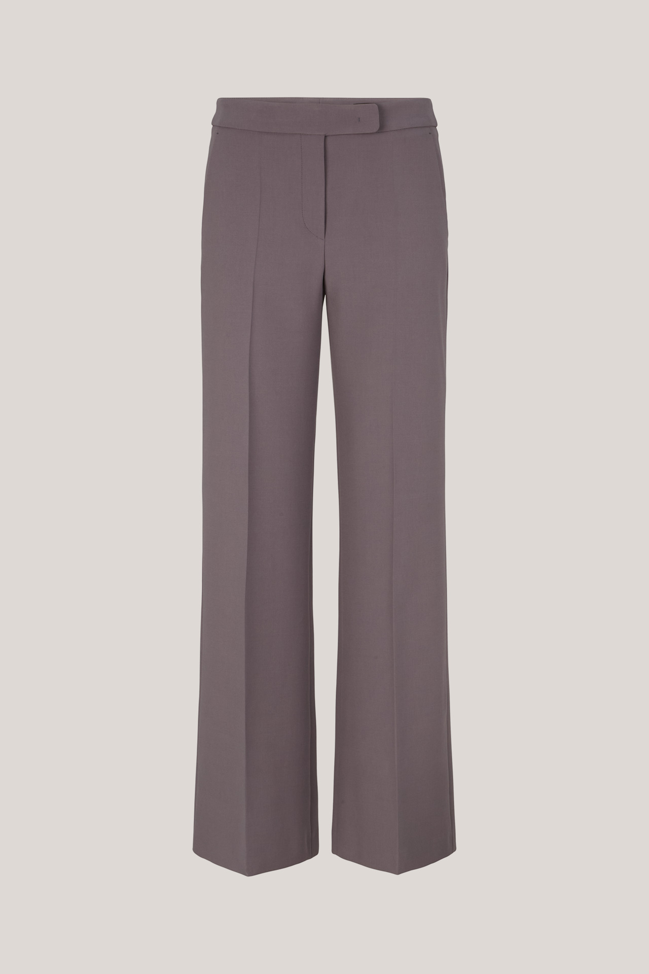 Crêpe-Marlene-Hose in Grau