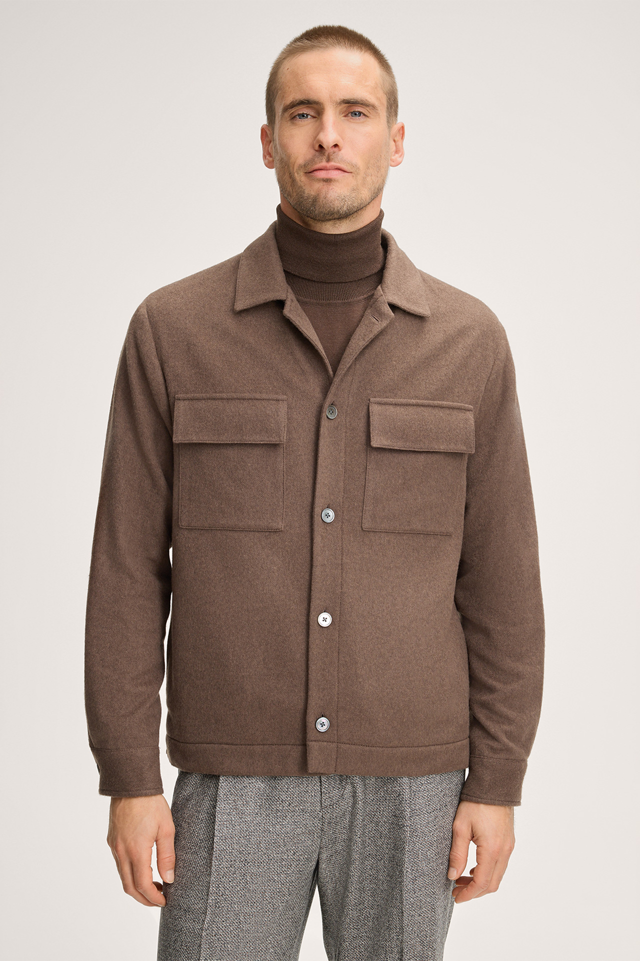 Lavoro Cashmere Overshirt in Brown