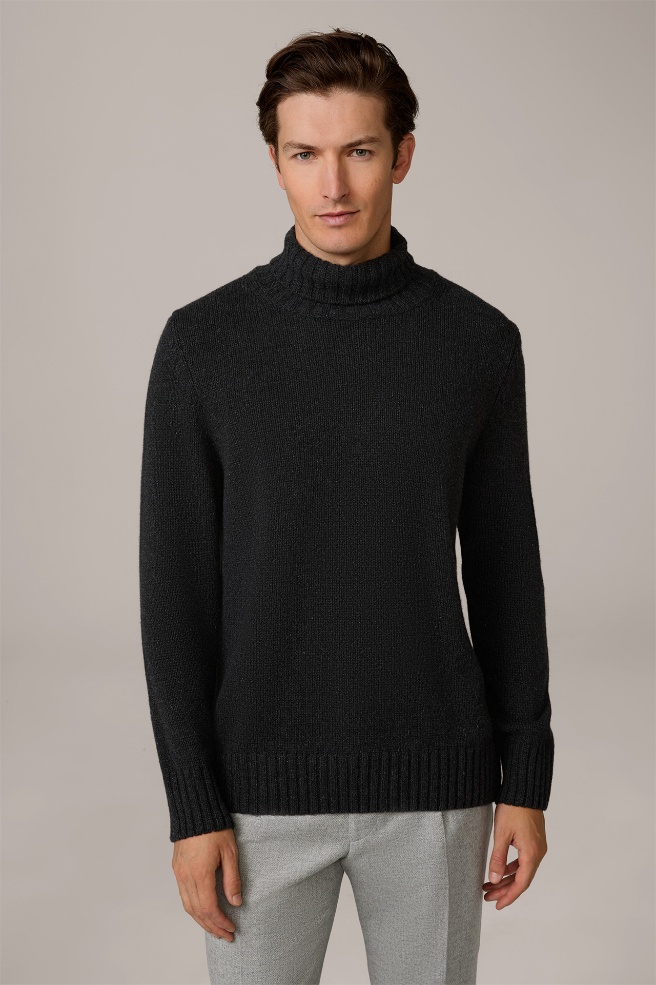 Cashmere-Rollkragen-Pullover Ecosio in Anthrazit