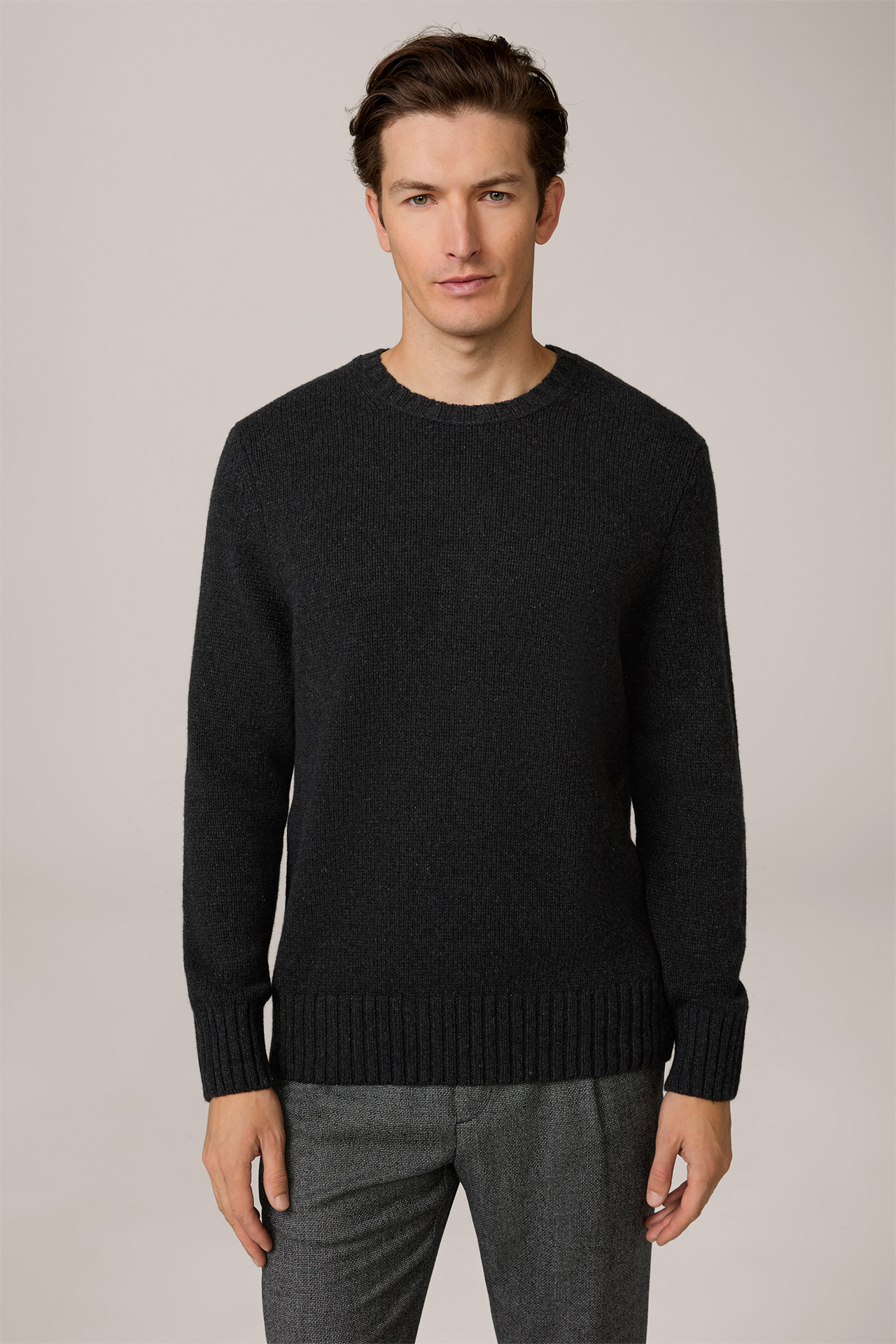 Cashmere-Strick-Pullover Ecosio in Anthrazit