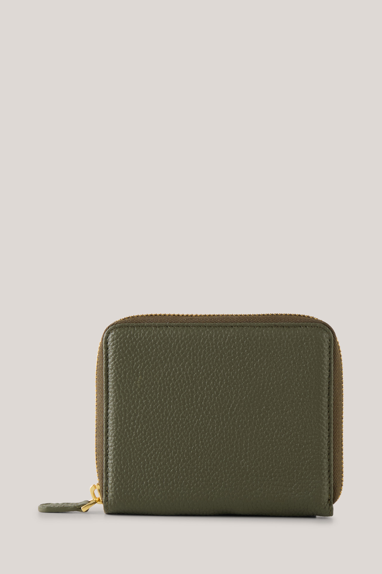 Geldbörse aus Nappaleder in Oliv