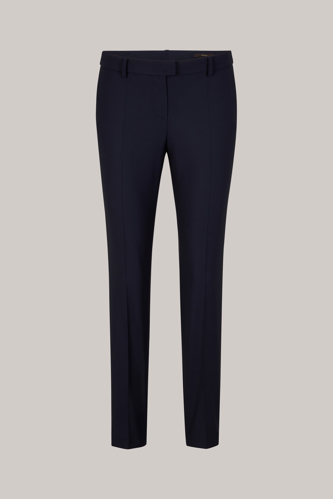 Schurwollstretch-Anzug-Hose in Navy