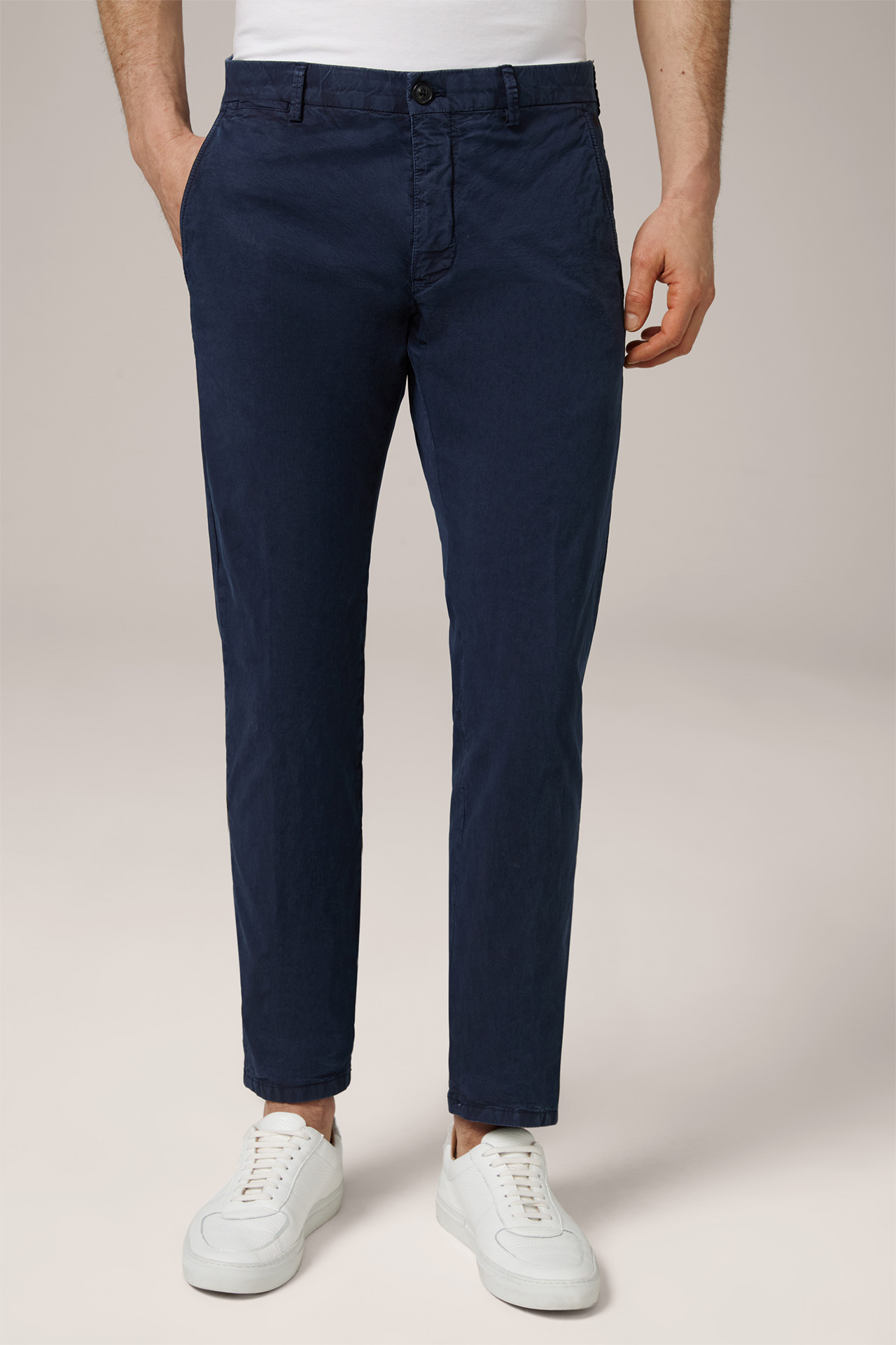 Leichte Sommer-Baumwoll-Chino Cino in Navy