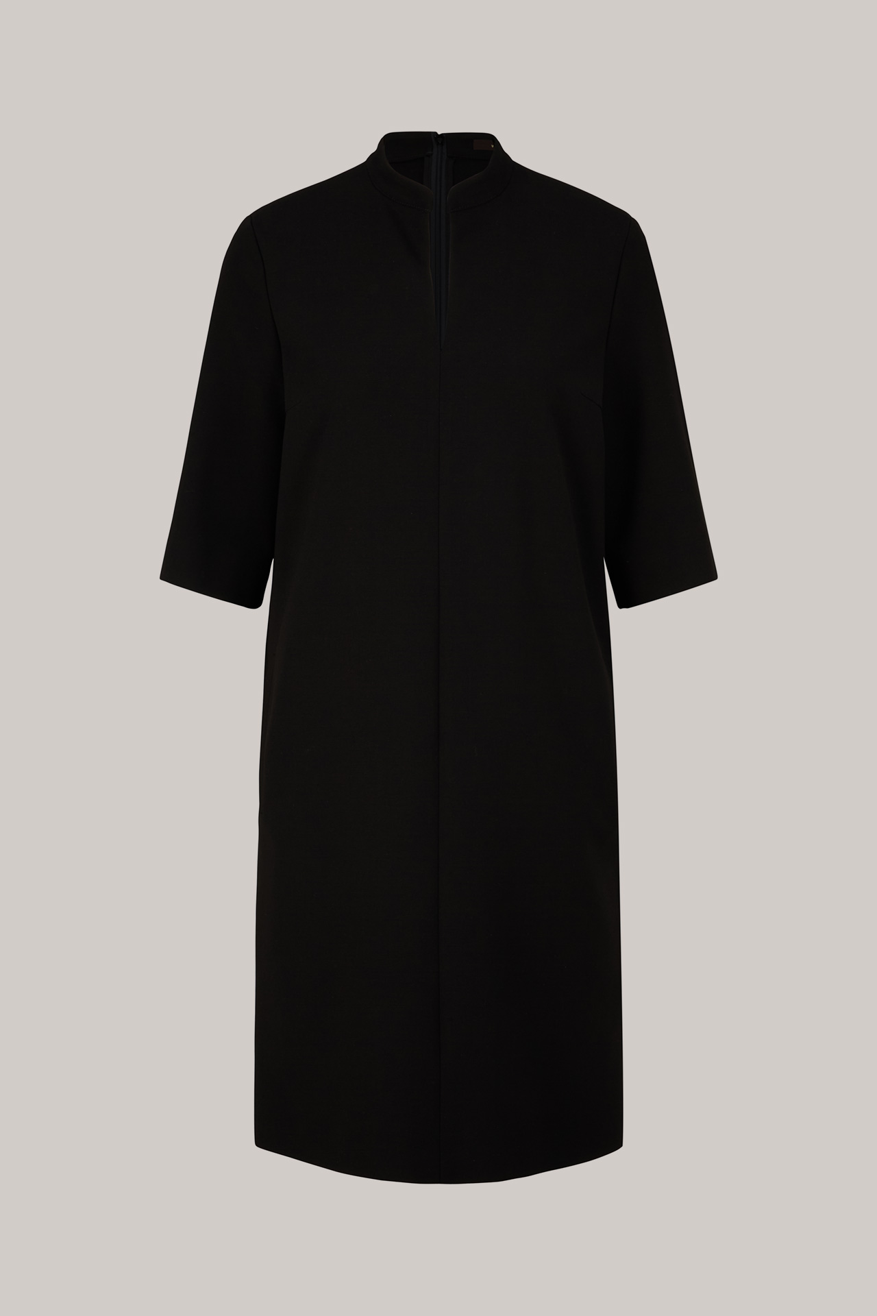 Crêpe-Eggshape-Kleid in Schwarz