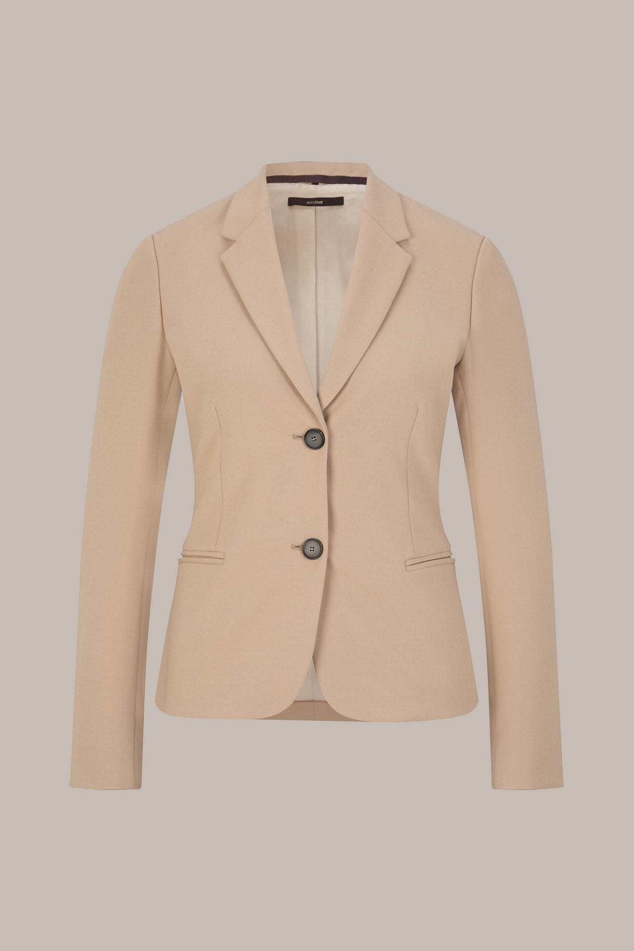 Crêpe-Blazer in Beige