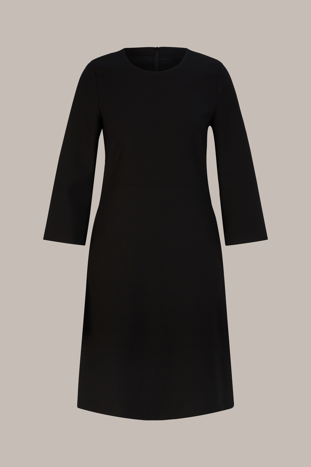 Crêpe-Shift-Kleid in Schwarz