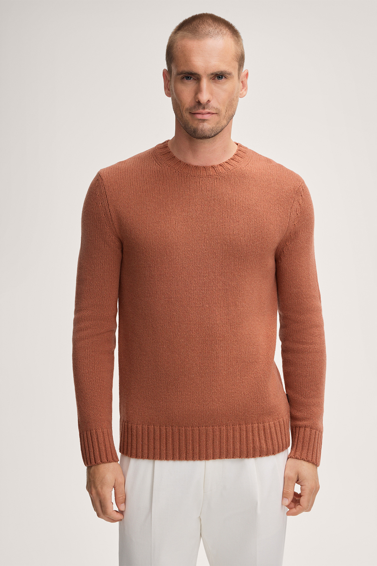 Cashmere-Strick-Pullover Ecosio in Rost