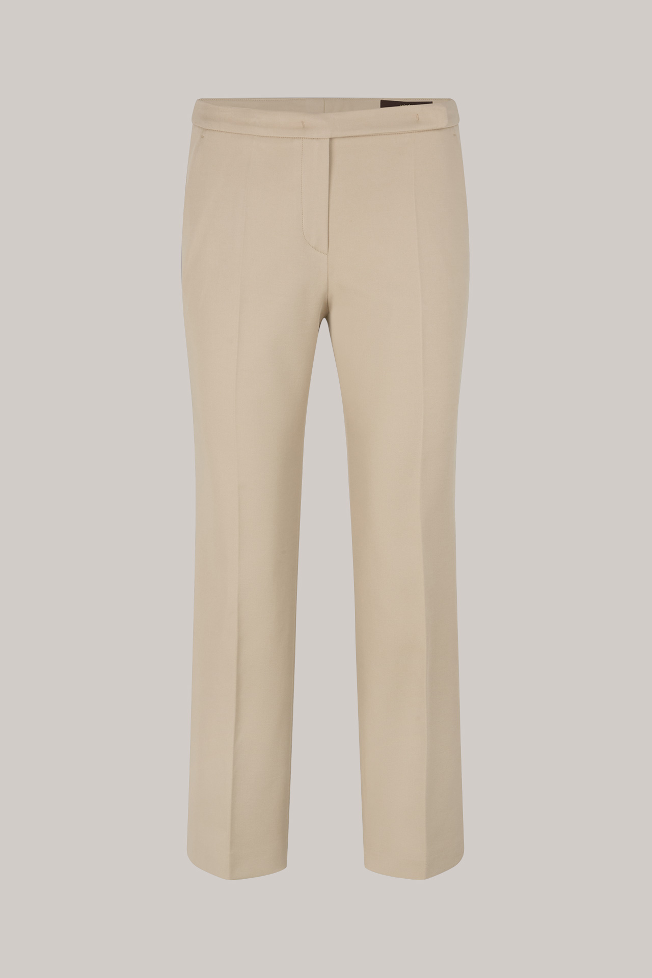 Baumwoll-Hose verkürzt in Beige