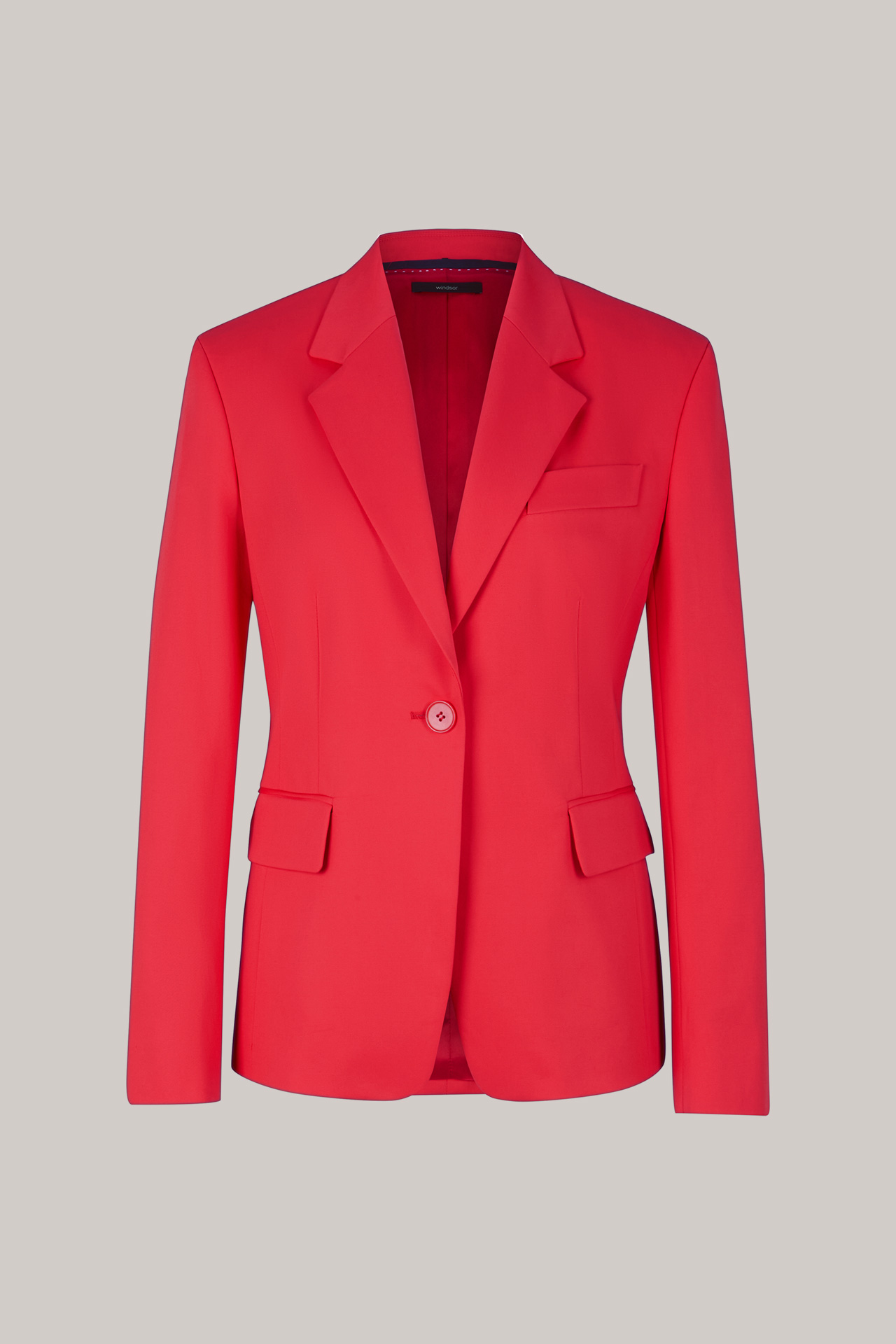 Double-Baumwollstretch-Blazer in Rot