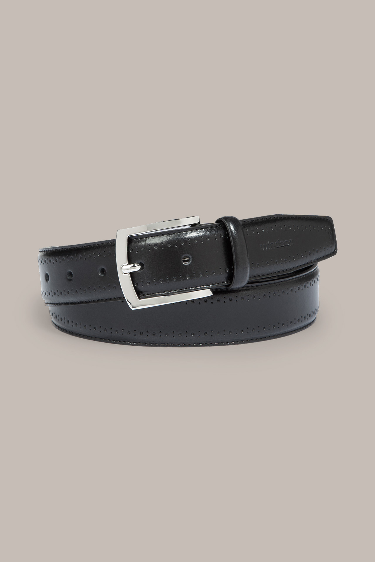 Black leather belt