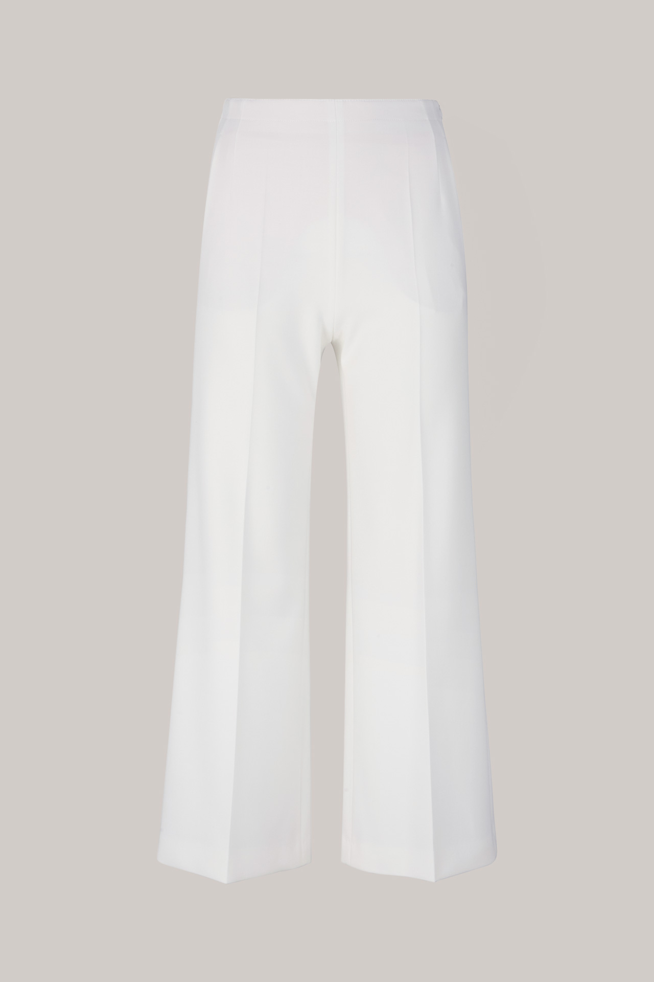 Crepe-Culotte-Hose in Ecru