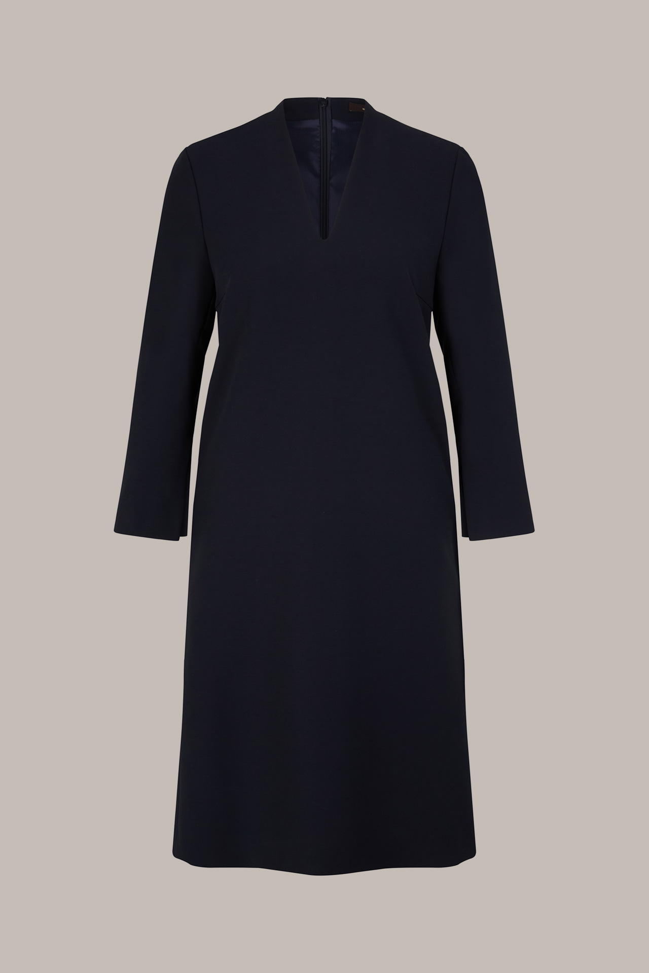 Crêpe-Eggshape-Kleid in Navy