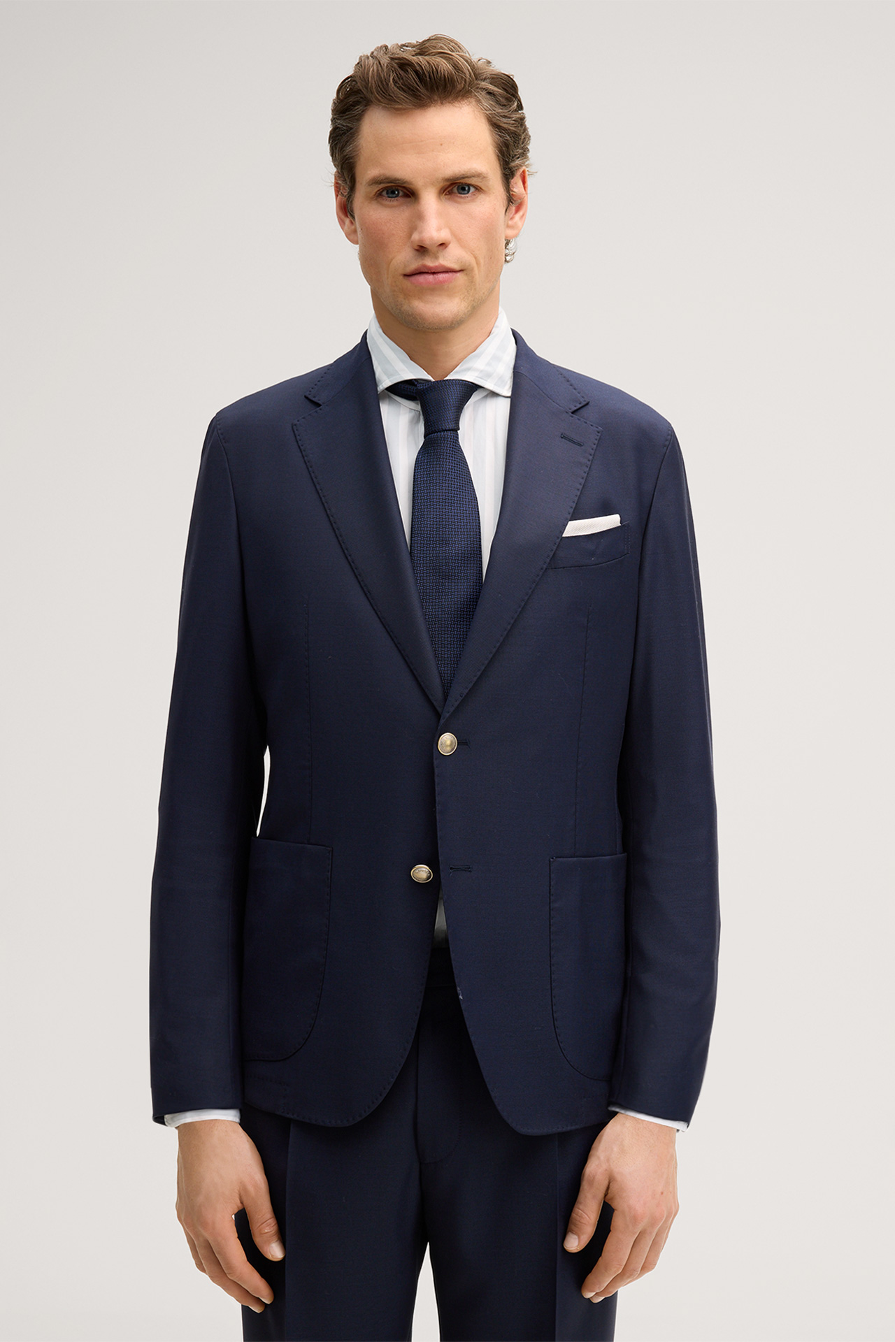 Giornos Modular Virgin Wool Jacket in Navy