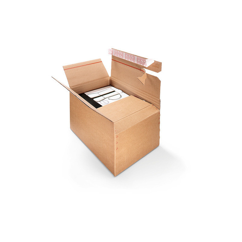 Scatole di cartone automontanti con chiusura adesiva
