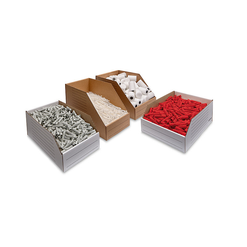 Contenitori a bocca di lupo in cartone terra