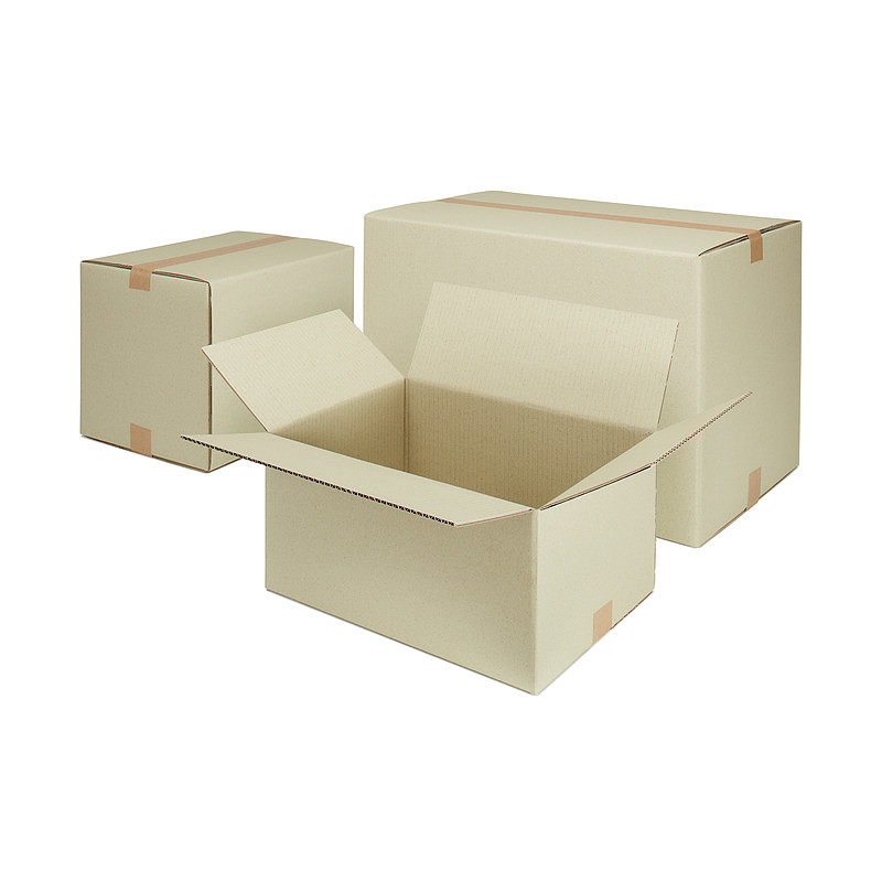 Scatole americane in carta erba terra