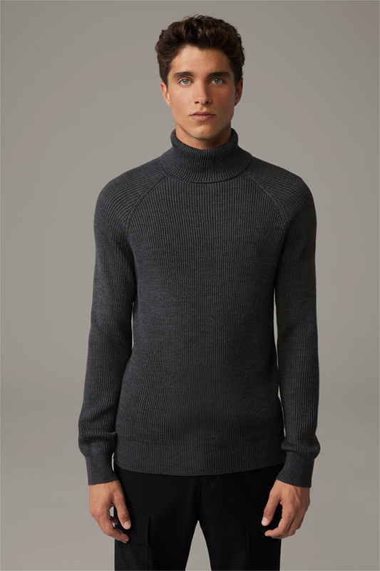 Hamilton Roll neck Sweater in Anthracite