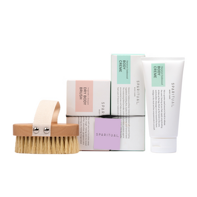 SPARITUAL Geranium Cedarwood Body Creme & Body Brush Gift Set