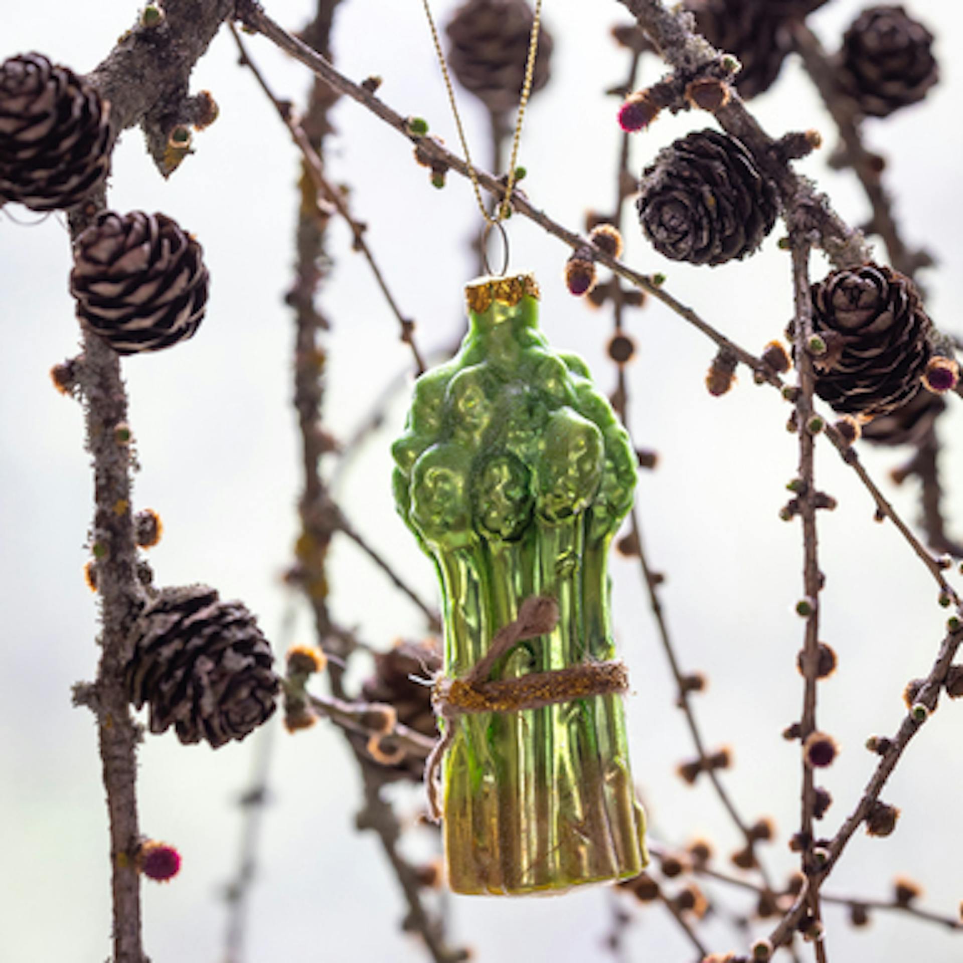 Glass Asparagus Bunch Decoration